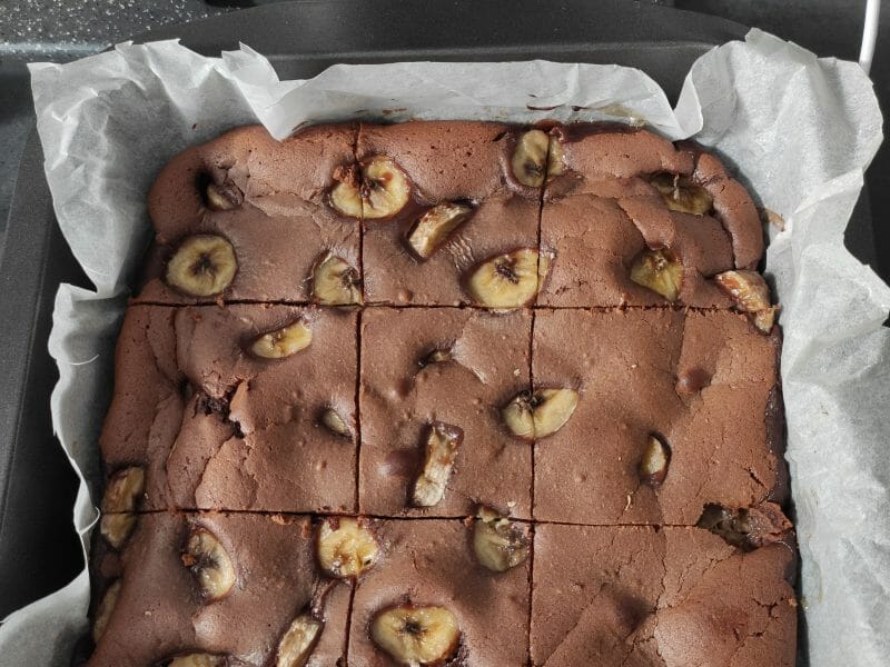Cliquez pour zoomer ! Brownie fondant choco-banane Thermomix par tinaamel