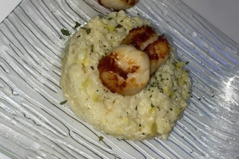 Risotto aux Saint Jacques et poireaux au Thermomix - Cookomix
