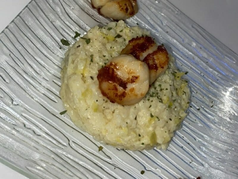 Risotto aux Saint Jacques et poireaux au Thermomix - Cookomix