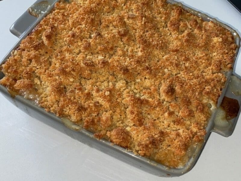 Cliquez pour zoomer ! Crumble courgettes, chèvre et lardons Thermomix par Ana 👩🏻🍳