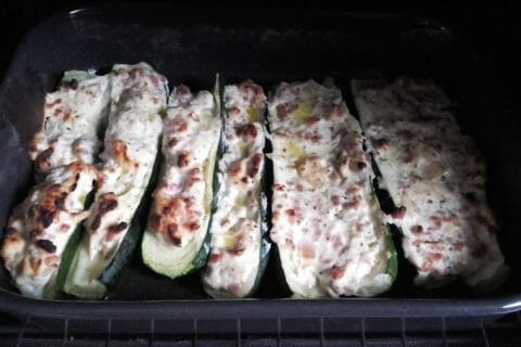 Cliquez pour zoomer ! Courgettes rondes farcies à la ricotta au Thermomix