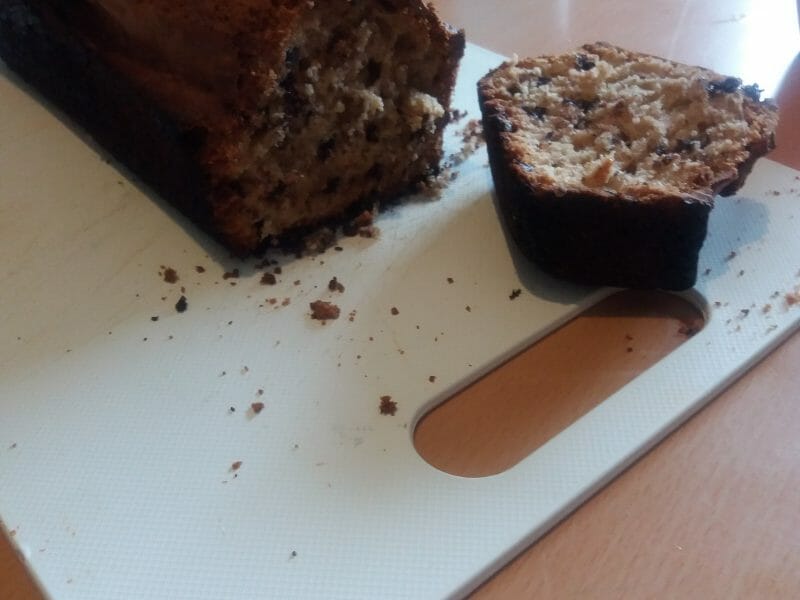 Cliquez pour zoomer ! Cake banane et pépites de chocolat Thermomix par caillette21