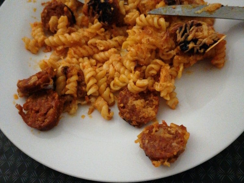 Cliquez pour zoomer ! Gratin de torsades aux merguez Thermomix par ath-jms