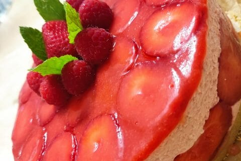 Cliquez pour zoomer ! Bavarois aux fraises Thermomix par elodie57640