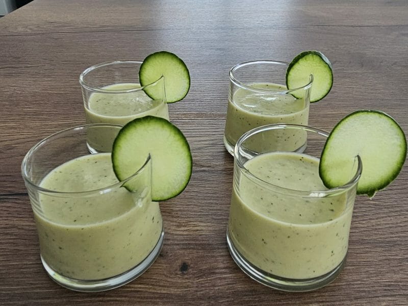Soupe froide concombre et menthe au Thermomix