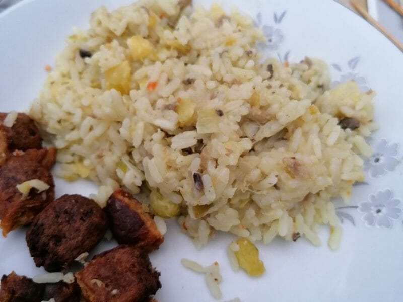 Cliquez pour zoomer ! Risotto champignons et courgettes Thermomix par line86be