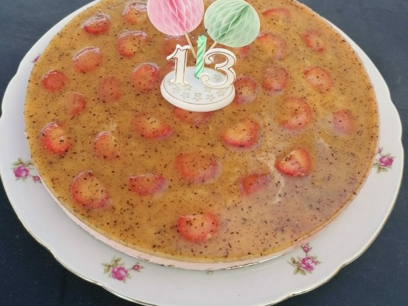 Cliquez pour zoomer ! Bavarois aux fraises Thermomix par line86be