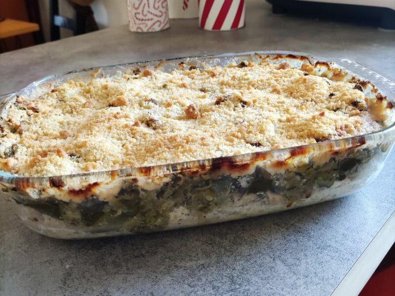 Cliquez pour zoomer ! Crumble poulet, courgettes et parmesan Thermomix par Kapriss