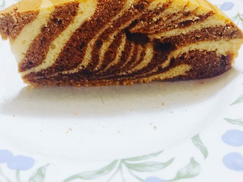 Cliquez pour zoomer ! Gâteau zébré Thermomix par Morine