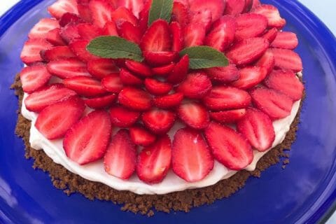Cliquez pour zoomer ! Tarte aux fraises sans cuisson Thermomix par Morine