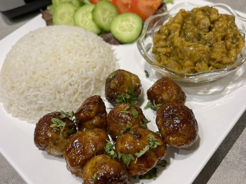 Cliquez pour zoomer ! Boulettes de poulet aux olives Thermomix par soyssia