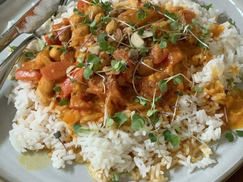 Cliquez pour zoomer ! Curry de pois chiches au lait de coco Thermomix par marie_oyegun