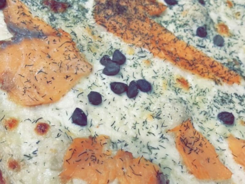 Cliquez pour zoomer ! Pizza au saumon et sauce kiri Thermomix par lu_ssy