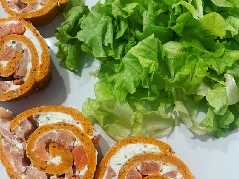 Cliquez pour zoomer ! Roulé à la tomate, saumon et fromage Thermomix par pauline_cprs