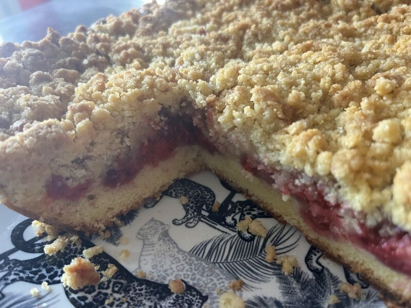 Cliquez pour zoomer ! Crumb cake framboises Thermomix par ingrid059