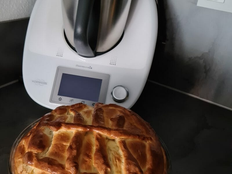 Cliquez pour zoomer ! Brioche aux pommes caramélisées Thermomix par fipou