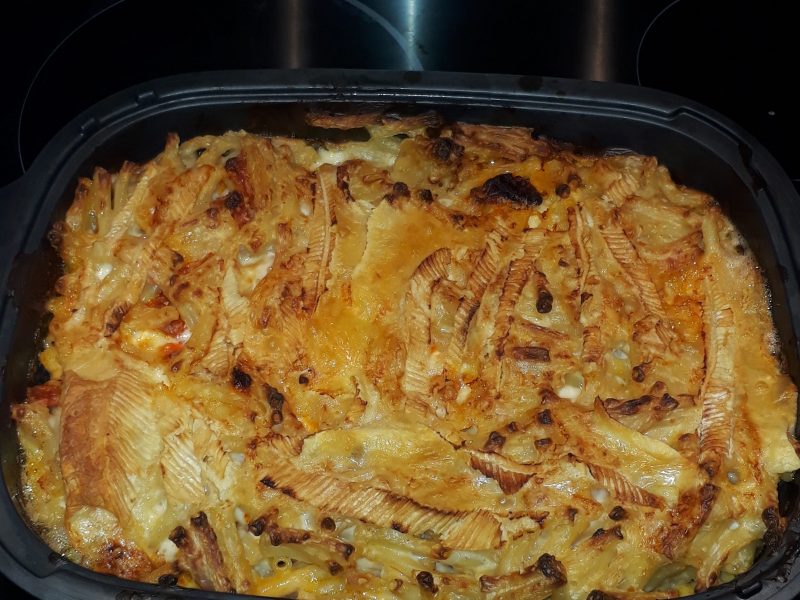 Cliquez pour zoomer ! Gratin de macaroni reblochon et chorizo Thermomix par Julita