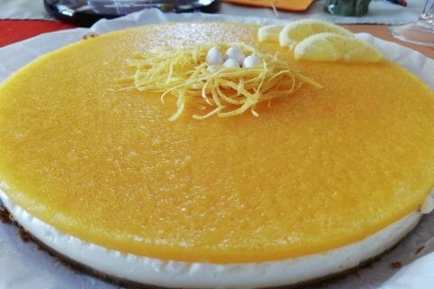 Cliquez pour zoomer ! Panna cotta citron sur sablé spéculoos et miroir de mangue Thermomix par stephane_cindy