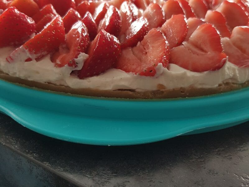 Cliquez pour zoomer ! Tarte aux fraises sans cuisson Thermomix par MASY