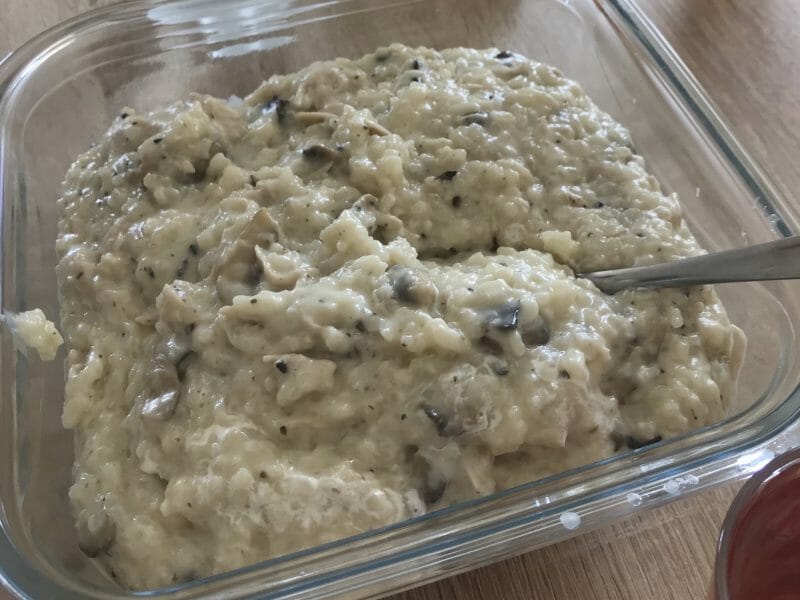 Cliquez pour zoomer ! Risotto poulet et champignons Thermomix par clarissemo