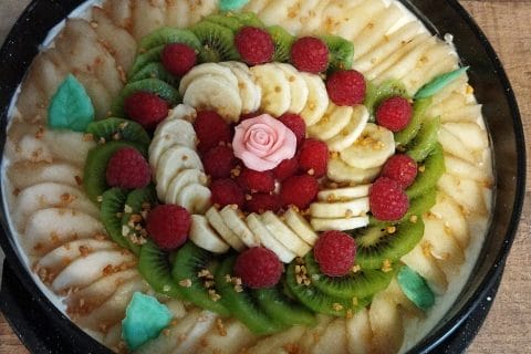 Cliquez pour zoomer ! Tarte aux fraises sans cuisson Thermomix par kikijojo