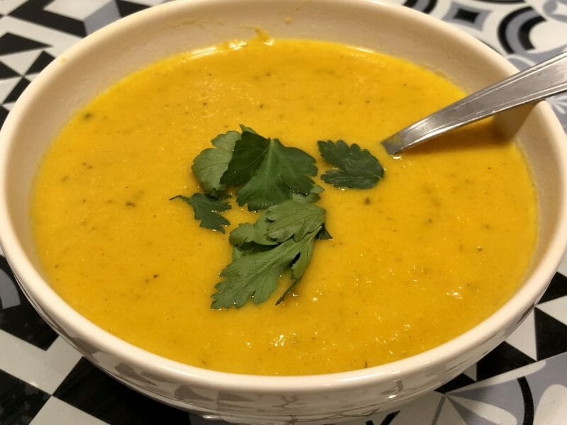 Cliquez pour zoomer ! Velouté carottes et pommes, au lait de coco Thermomix par ccile91