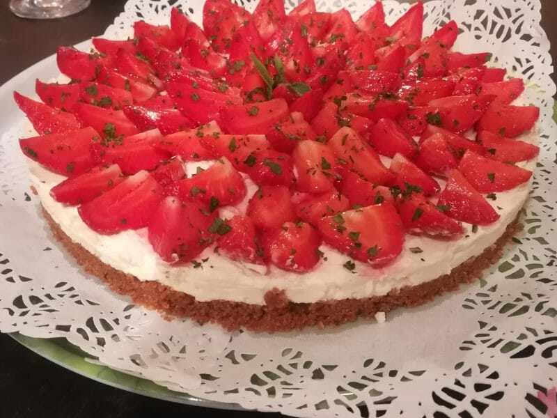 Cliquez pour zoomer ! Tarte aux fraises sans cuisson Thermomix par Lily1807