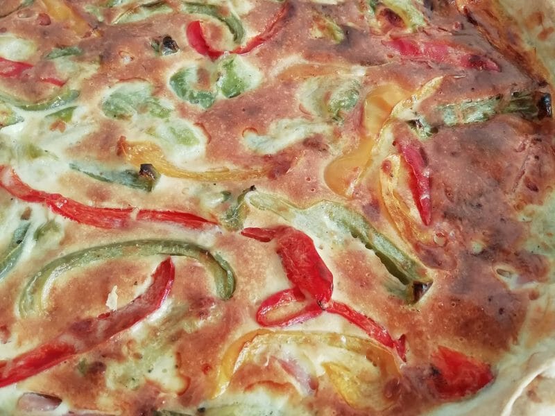 Cliquez pour zoomer ! Quiche poivrons et courgettes Thermomix par caro3748