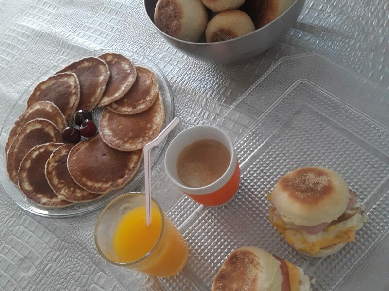 Cliquez pour zoomer ! Pancake myrtilles et pépites de chocolat Thermomix par vivi13360