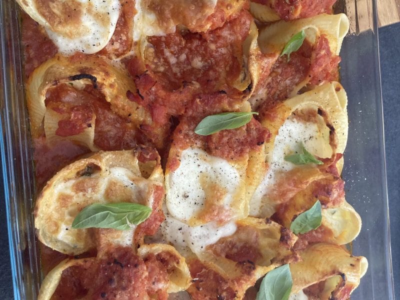 Cliquez pour zoomer ! Gratin de conchiglioni aux trois fromages Thermomix par Yaya doudou