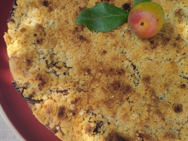 Cliquez pour zoomer ! Crumb cake aux prunes Thermomix par aurele03