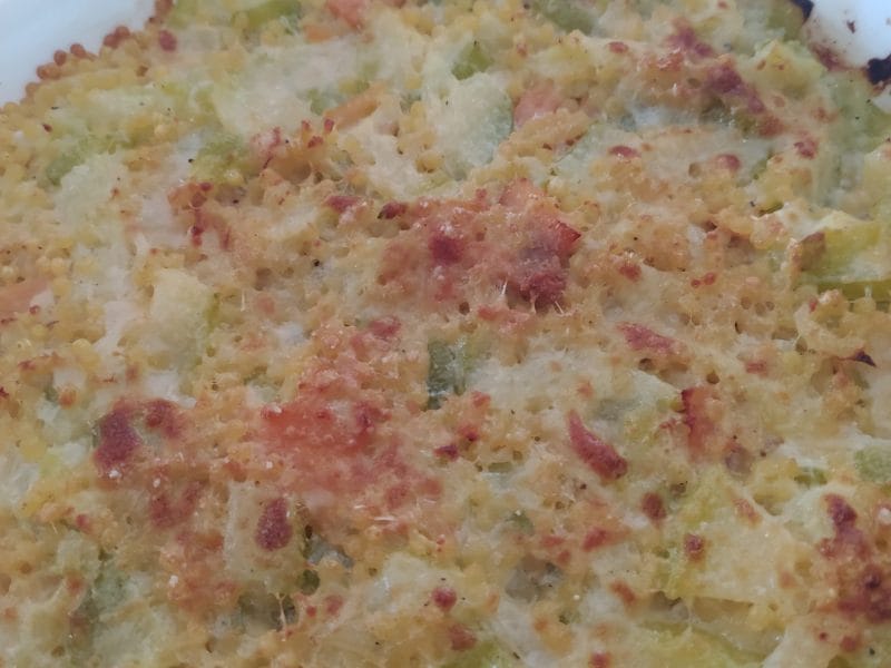 Cliquez pour zoomer ! Gratin de perles, saumon et courgettes Thermomix par aurele03