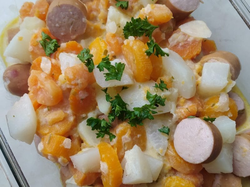Cliquez pour zoomer ! Potée carottes, chou-rave et saucisses Thermomix par aurele03