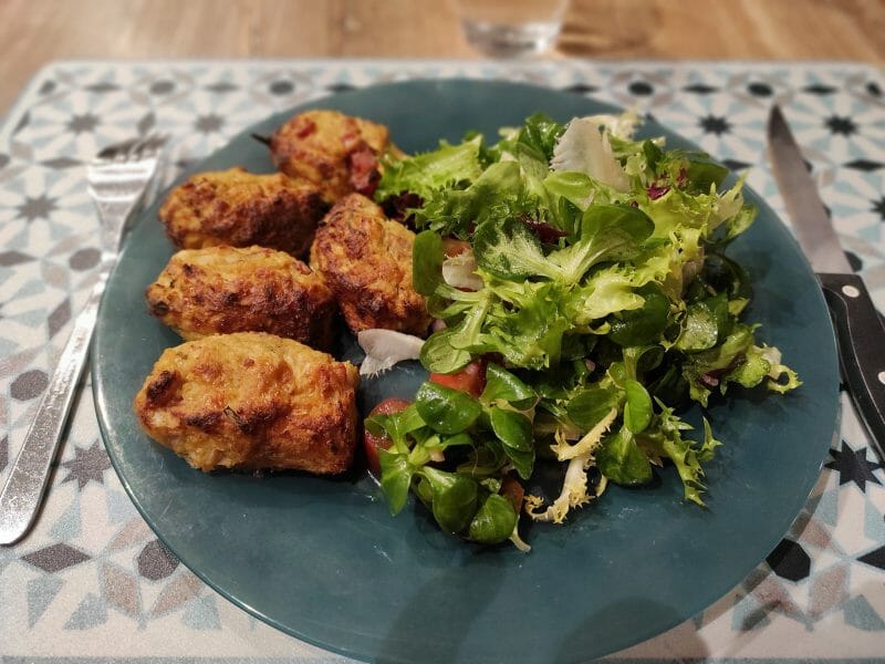 Cliquez pour zoomer ! Croquettes de chou-fleur au jambon cru Thermomix par Jumag