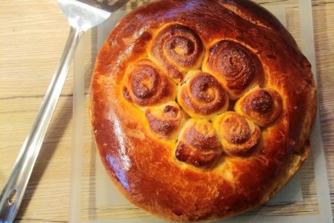 Cliquez pour zoomer ! Brioche aux pommes caramélisées Thermomix par solene1986
