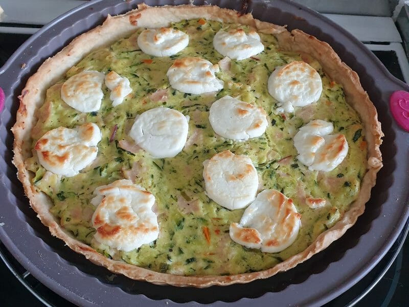 Cliquez pour zoomer ! Tarte courgette, jambon & chèvre Thermomix par magali_115