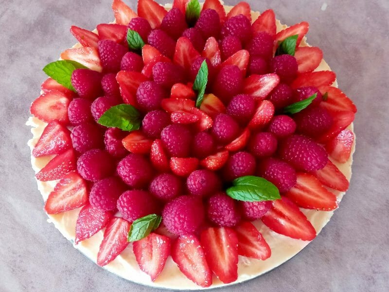 Cliquez pour zoomer ! Tarte aux fraises sans cuisson Thermomix par hugobapt