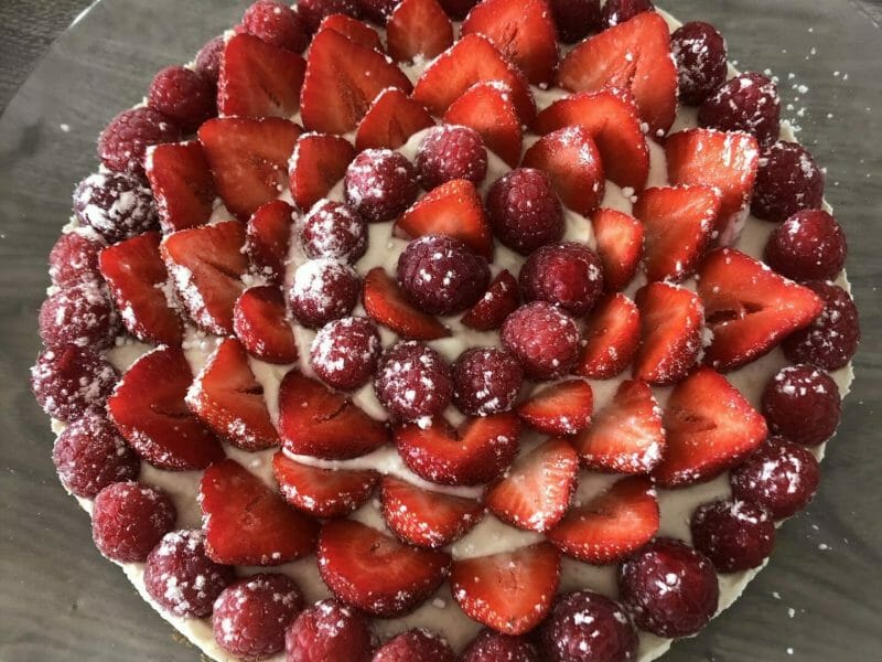 Cliquez pour zoomer ! Tarte aux fraises sans cuisson Thermomix par jerlysenzell
