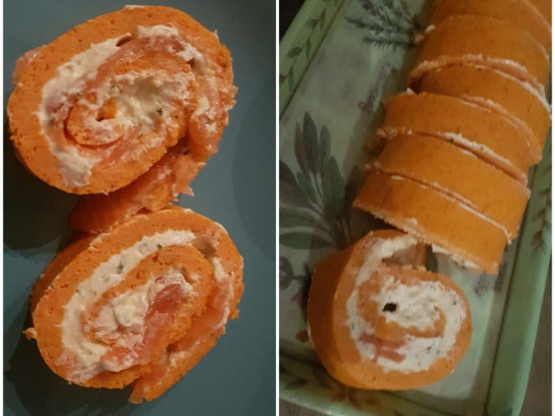 Cliquez pour zoomer ! Roulé à la tomate, saumon et fromage Thermomix par MorganeD