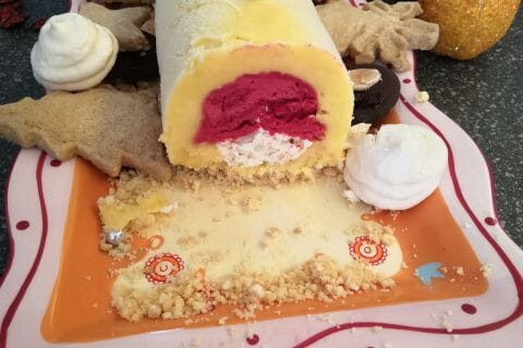 Cliquez pour zoomer ! Bûche glacée mangue et framboise Thermomix par emily_29
