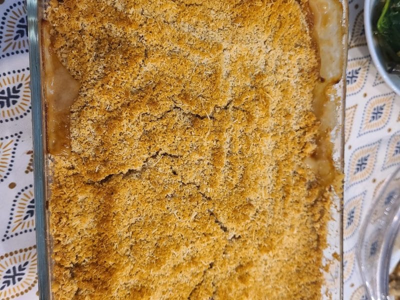 Cliquez pour zoomer ! Crumble courgettes, chèvre et lardons Thermomix par Rezinha