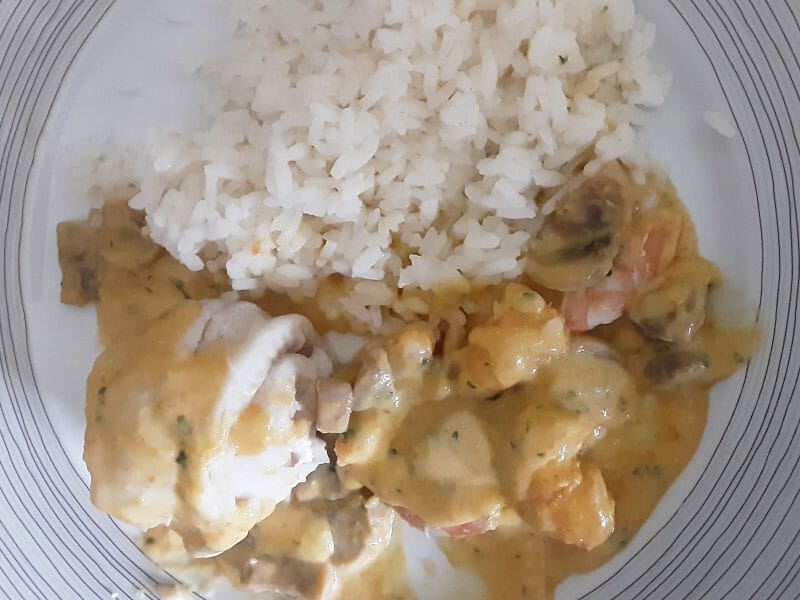 Cliquez pour zoomer ! Filets de sole aux crevettes et champignons Thermomix par mtartinette