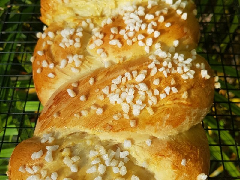 Brioche tressée à la mie filante Thermomix par Emma Touv