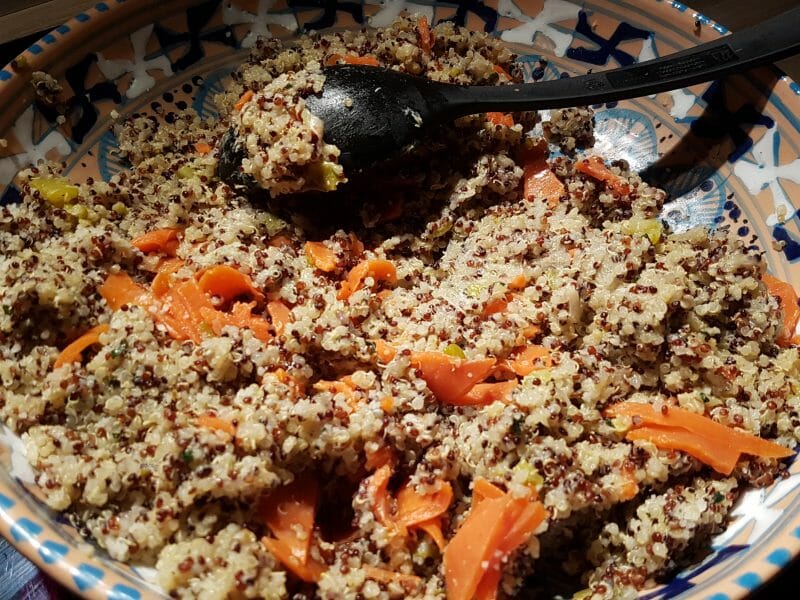 Cliquez pour zoomer ! Risotto de quinoa, courgettes et saumon Thermomix par Soiz14