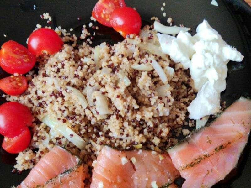 Cliquez pour zoomer ! Risotto de quinoa, courgettes et saumon Thermomix par rinette_1
