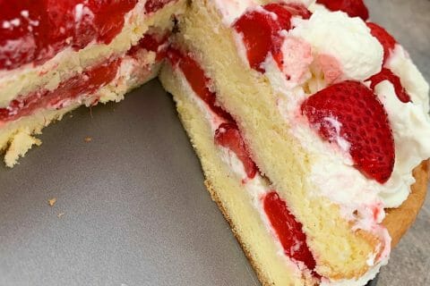 Cliquez pour zoomer ! Shortcake aux fraises Thermomix par sanajolie