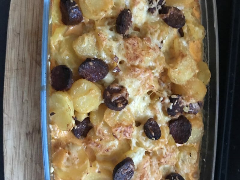 Cliquez pour zoomer ! Gratin de pommes de terre au chorizo Thermomix par amandine7123