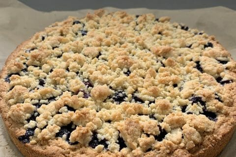 Cliquez pour zoomer ! Gâteau aux myrtilles façon crumble Thermomix par lilirego