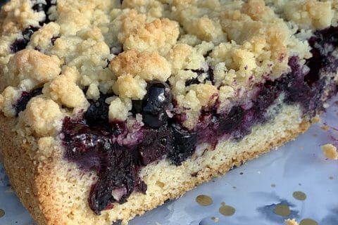 Cliquez pour zoomer ! Gâteau aux myrtilles façon crumble Thermomix par lilirego