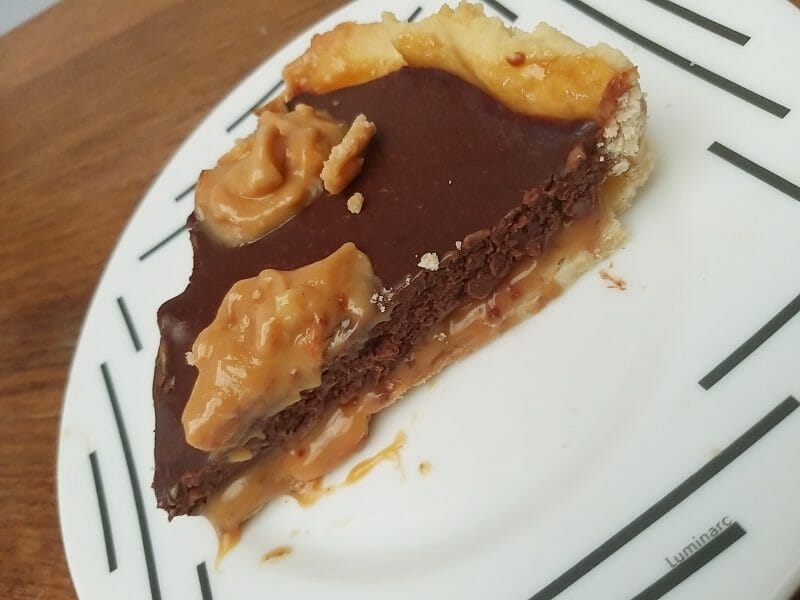 Cliquez pour zoomer ! Tarte au chocolat et cacahuètes caramélisées Thermomix par stephanie_491
